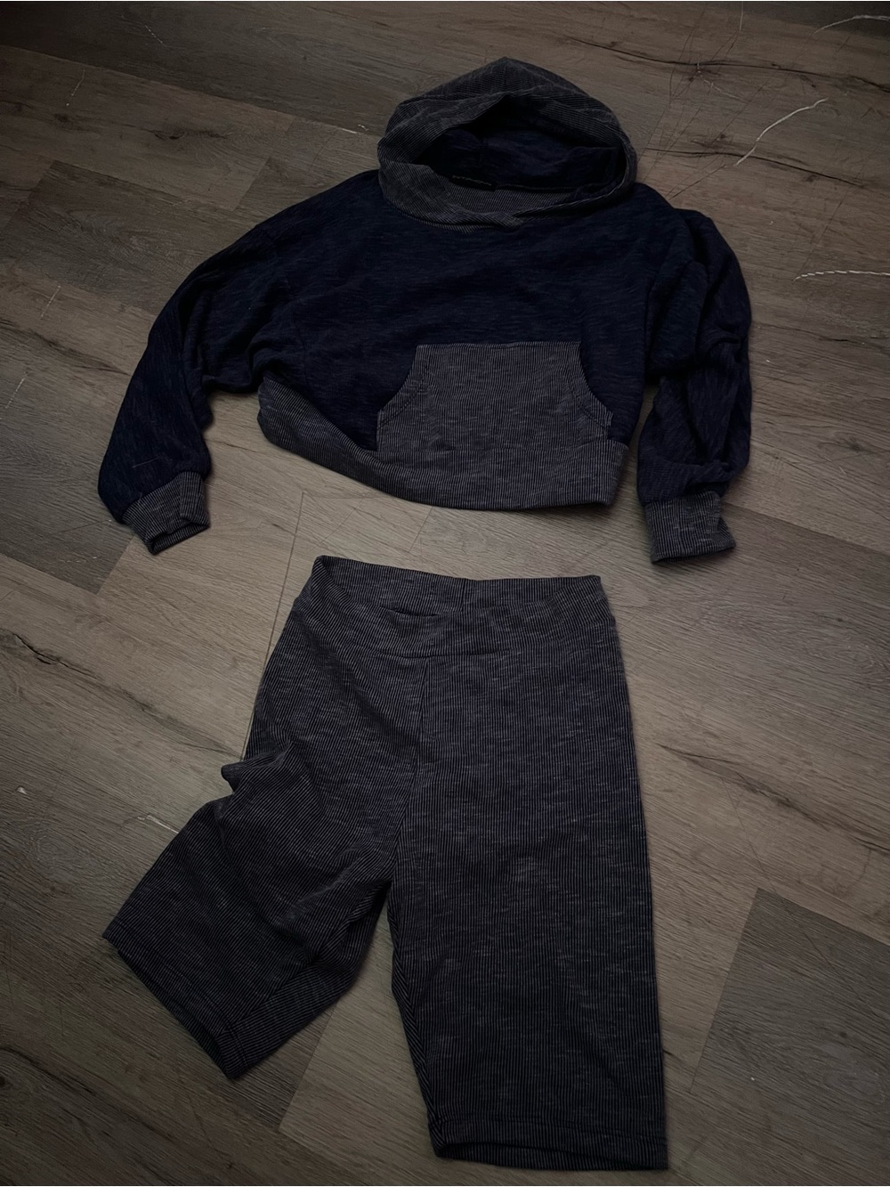 Symphony Two-Tone Navy and Gray Sweatshirt & Jogger Set